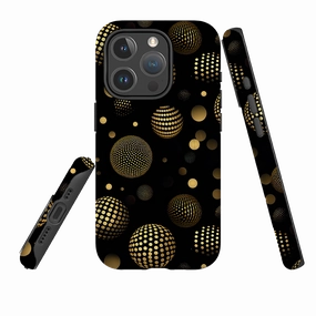 iPhone MagSafe Tough Case - Dark Polka Modern Grip Design