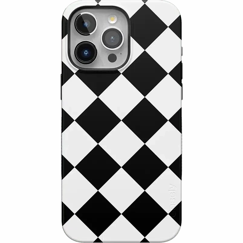 Black Checkerboard | High Contrast Design Case Vivid Gradient