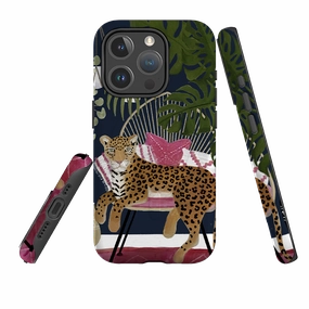 Modern Edge Light Frame iPhone MagSafe Tough Case - Boho Leopard By Bex Parkin