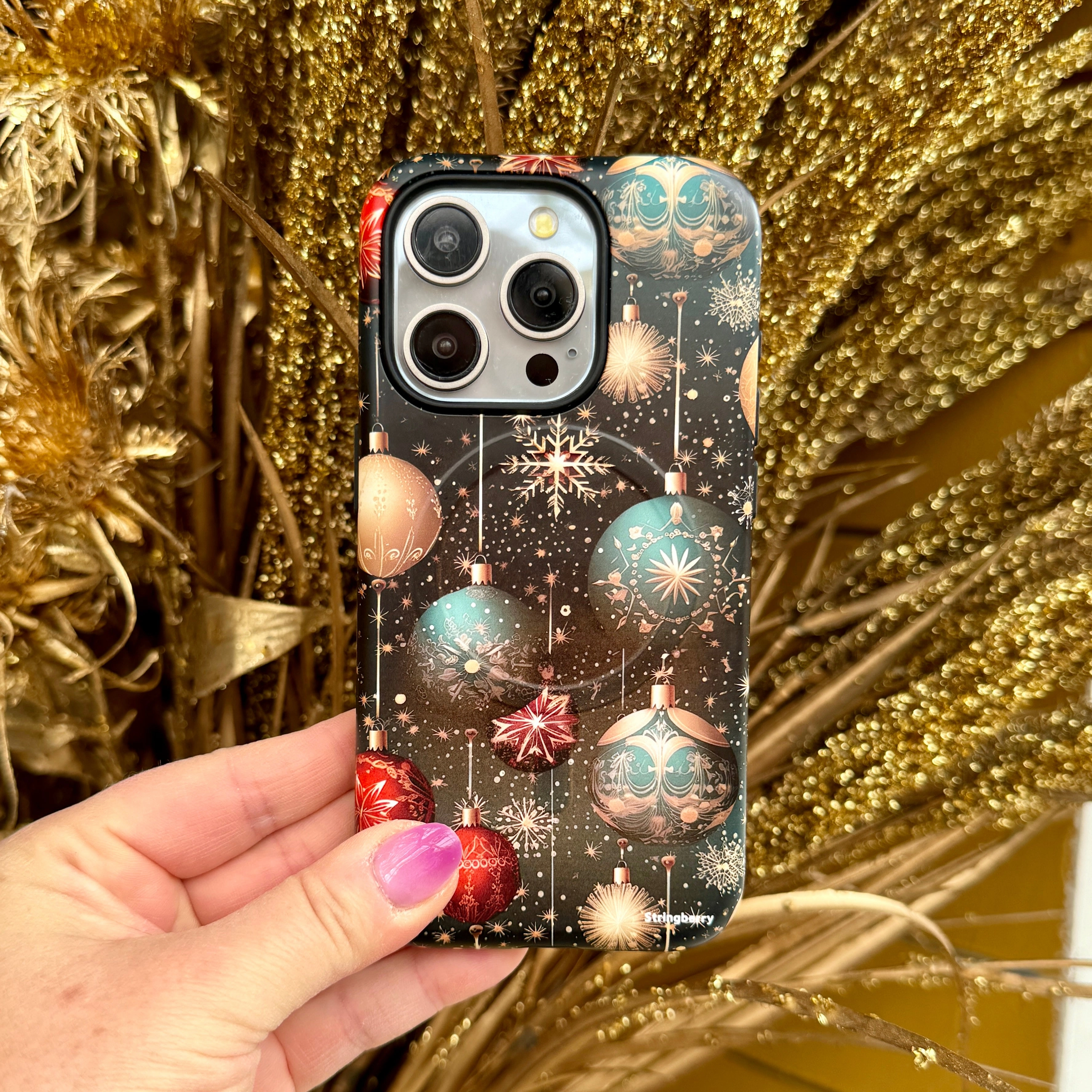 iPhone MagSafe Tough Case -  Christmas Baubles II Strong protection