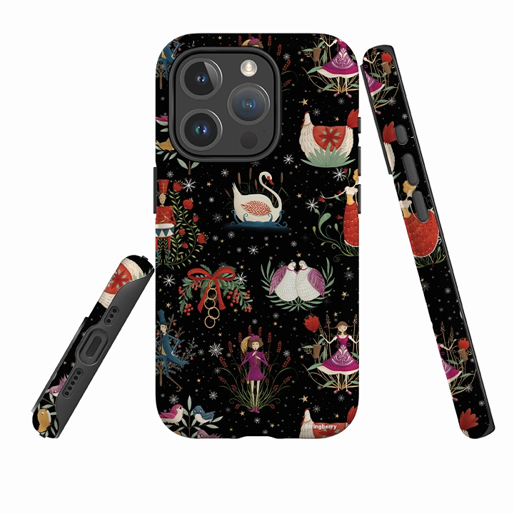 iPhone MagSafe Tough Case - Twelve Days Black By Maja Lindberg Modern Look Finish