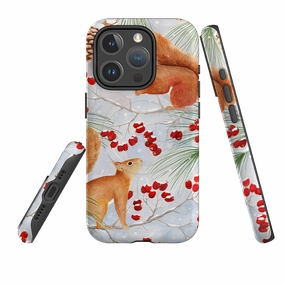 iPhone MagSafe Tough Case - Red Squirrels By Bex Parkin Grip Control Protective Layering