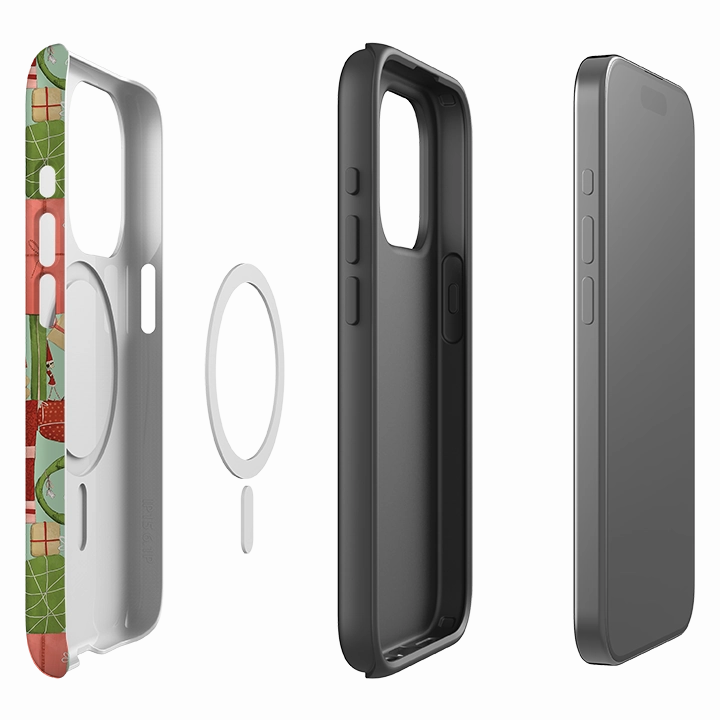 iPhone MagSafe Tough Case - Santas Helpers By Maja Lindberg Slim Profile Classic Pattern