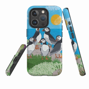 iPhone MagSafe Tough Case - Puffins By Natalie Pedetti Prack Wireless charging