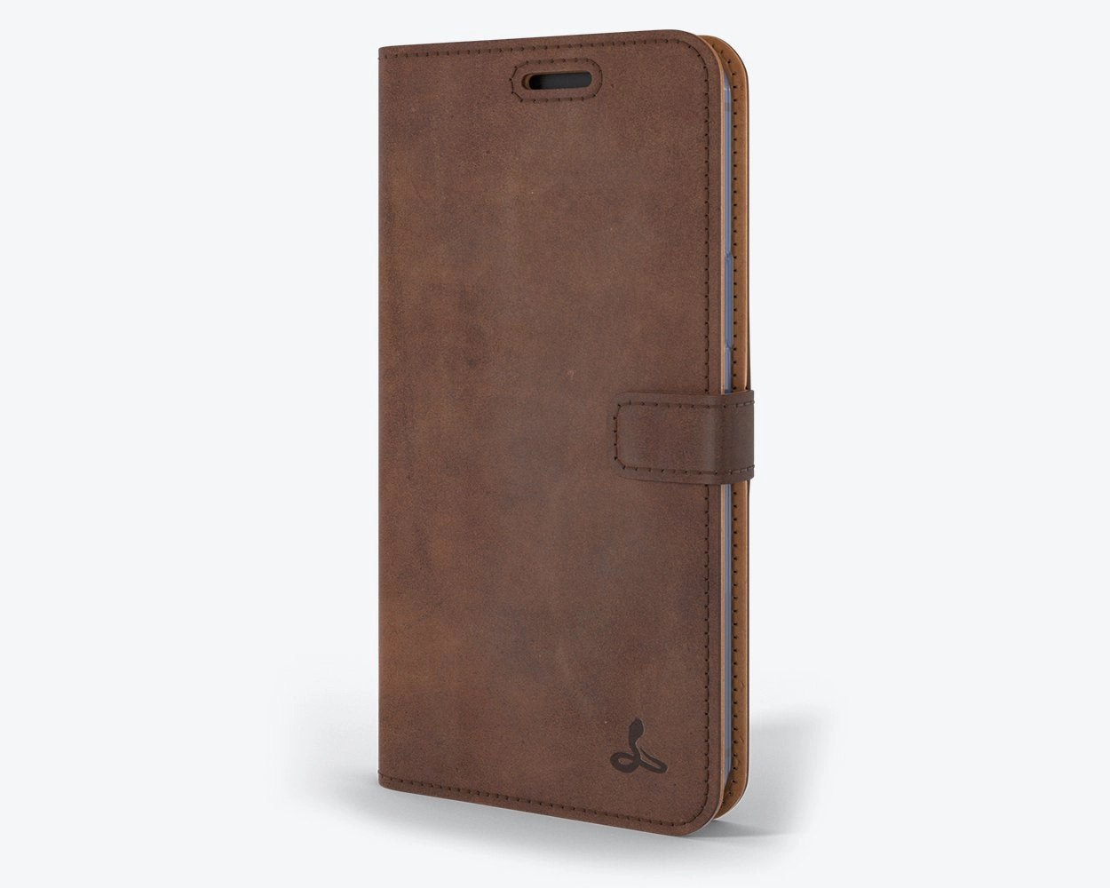 Gloss Surface Light Touch Apple iPhone 12 Pro - Vintage Leather Wallet Phone Case