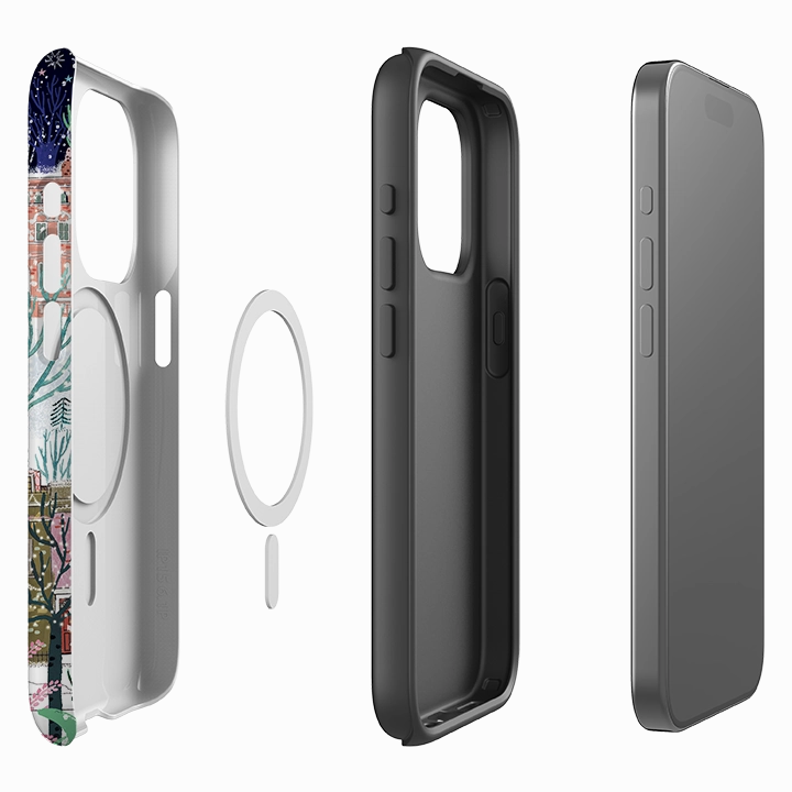 Office Accessory Comfort Finish Layer iPhone MagSafe Tough Case - Winter In Notting Hill By Emma Frances Grant