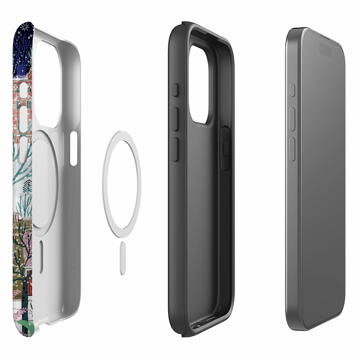 Durable Frame iPhone MagSafe Tough Case - Winter In Notting Hill By Emma Frances Grant