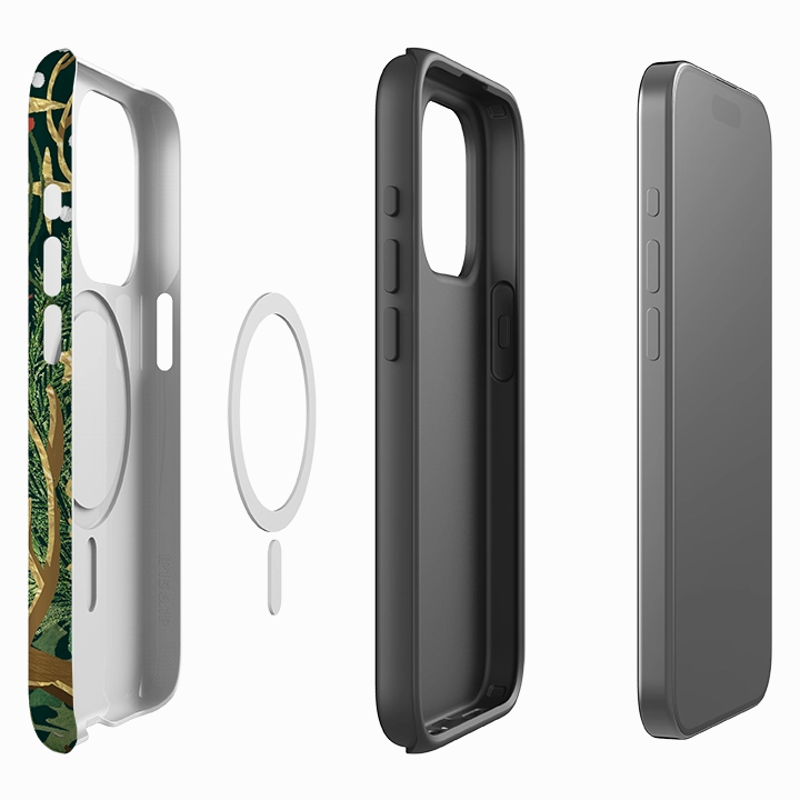 Premium Build Layer Classic Texture iPhone MagSafe Tough Case - Winter Deer II By Emma Frances Grant