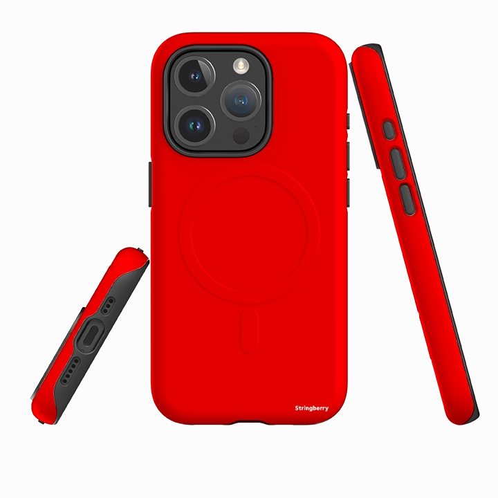 Grip Texture custom design iPhone MagSafe Tough Case -  Rome Red