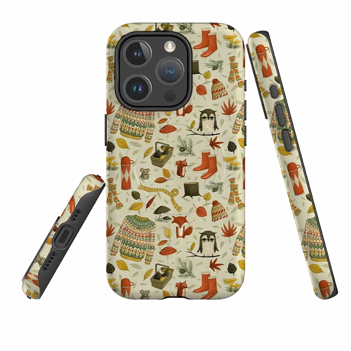 iPhone MagSafe Tough Case - Autumn Pattern By Maja Lindberg Comfort Build Layer Elegant Pattern