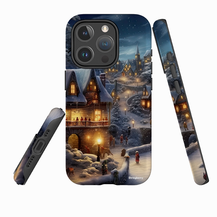 Soft Surface Design Soft Edge Look iPhone MagSafe Tough Case - Scandinavian Winter Night