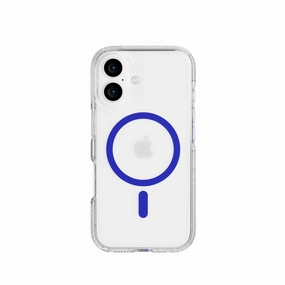 Fashion Accessory Ergonomic Shape FlexQuartz - Apple iPhone 16 Case MagSafe Compatible - Electric Blue