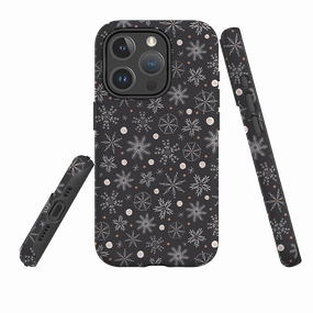 iPhone MagSafe Tough Case - Christmas Snowflakes II By Ali Brookes Soft Build Texture Polished Edge