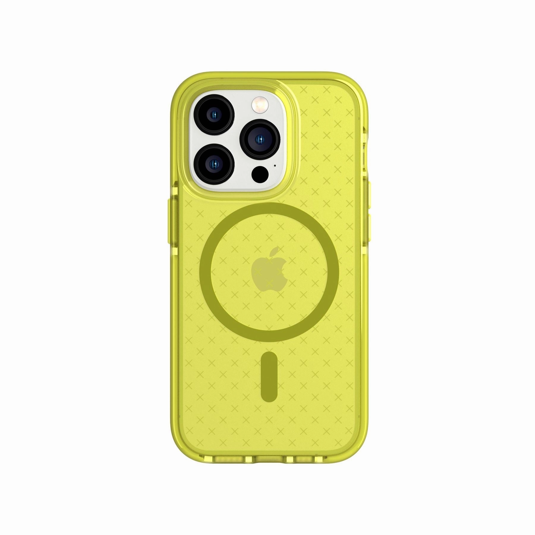 Matte Pattern Design Phone Accessory EvoCheck - Apple iPhone 14 Pro Case MagSafe Compatible - Acid Yellow