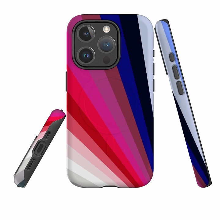 metal frame iPhone MagSafe Tough Case - Spectrum Fan 2 By Kitty Joseph