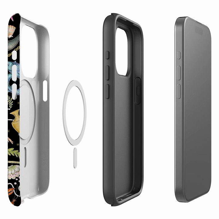 Clear Edge Tactile Feel iPhone MagSafe Tough Case - Triton's Treasure By Catherine Rowe