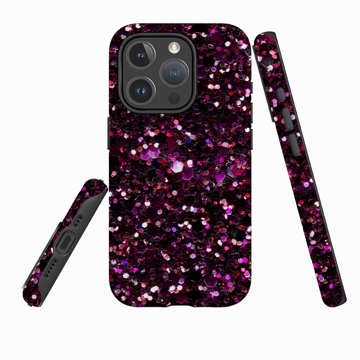 iPhone MagSafe Tough Case -  Rubies By Kitty Joseph (case does not glitter) Comfort Edge Layer Frosted Finish