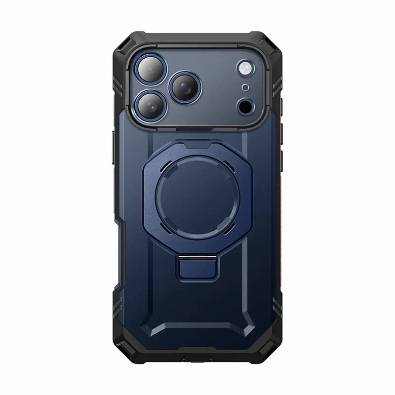 UB GRIP PRO Series iPhone 17 Pro MagSafe Phone Case with HD Tempered Glass - Azure Shock Cushion Protective Frame