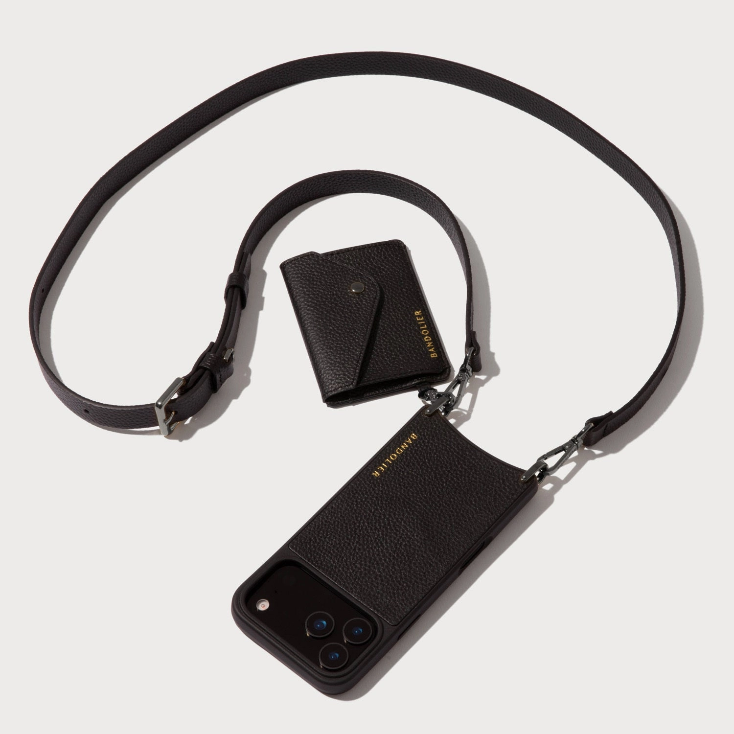 Light Design Comfort Design Remi Magnet Wallet Crossbody Phone Case - Black/Pewter