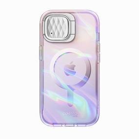 Minimal Aesthetic Marble Pattern iPhone 14 Cosmo Mag Case - Pink Laser