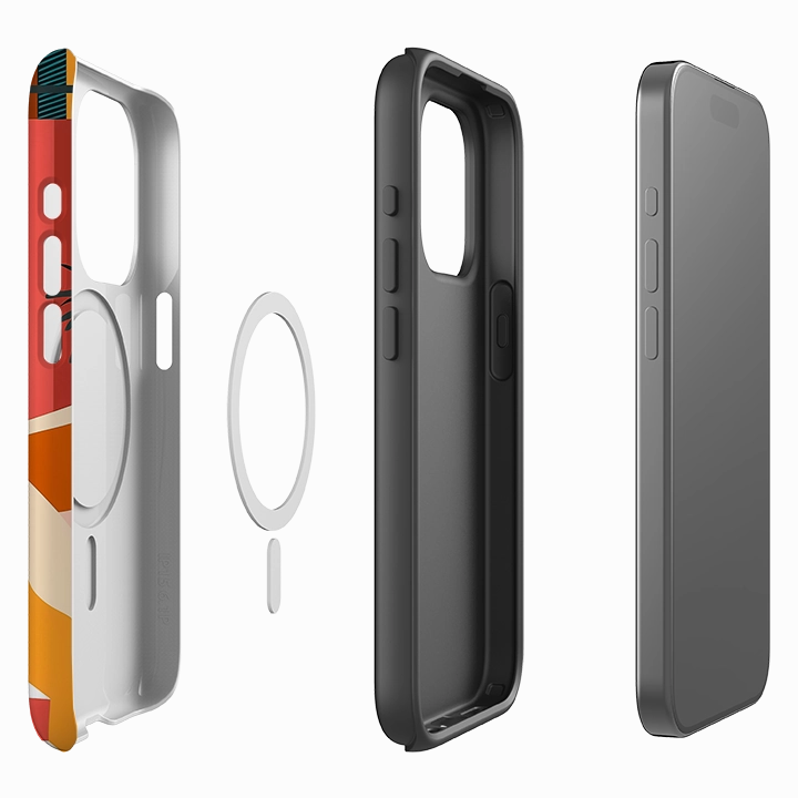 iPhone MagSafe Tough Case - Casablanca Minimal Pattern Durable Texture Build