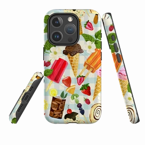 Smooth Detail Strong Grip iPhone MagSafe Tough Case - Ice Floral By Abby Jacobs