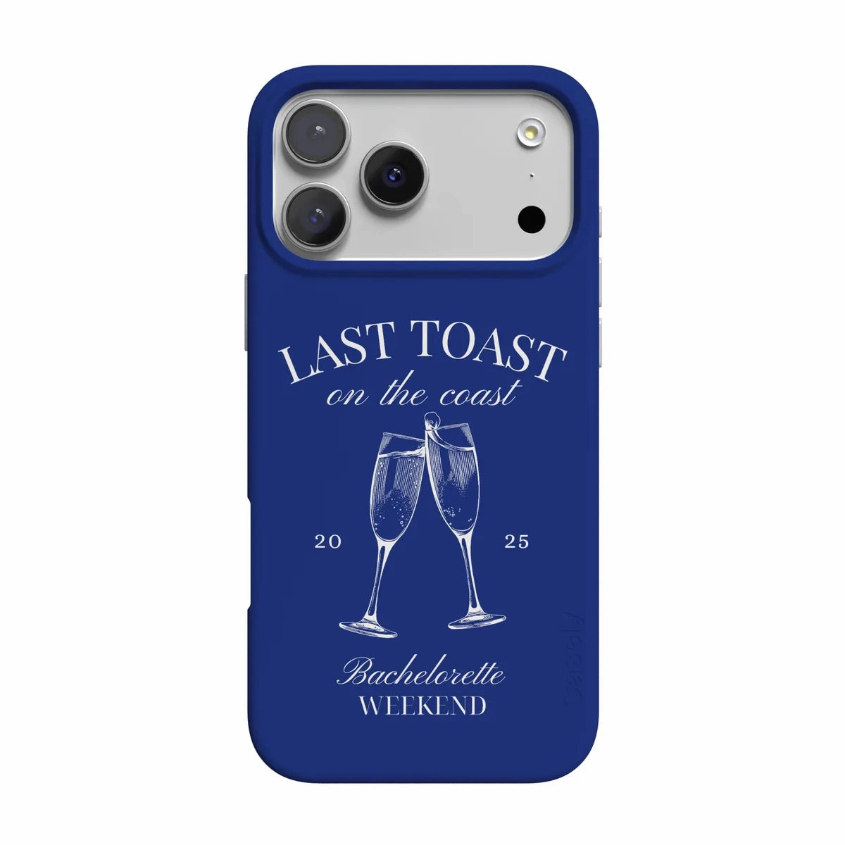 High Quality Fashion Texture Last Toast | Blue Coastal Bachelorette Case