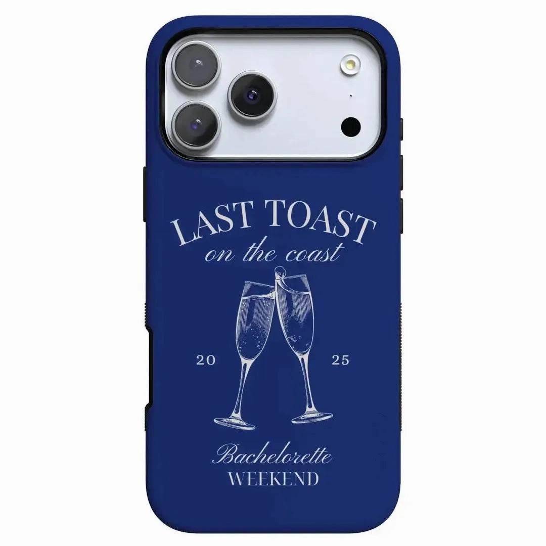 Last Toast | Blue Coastal Bachelorette Case Gloss Finish Design