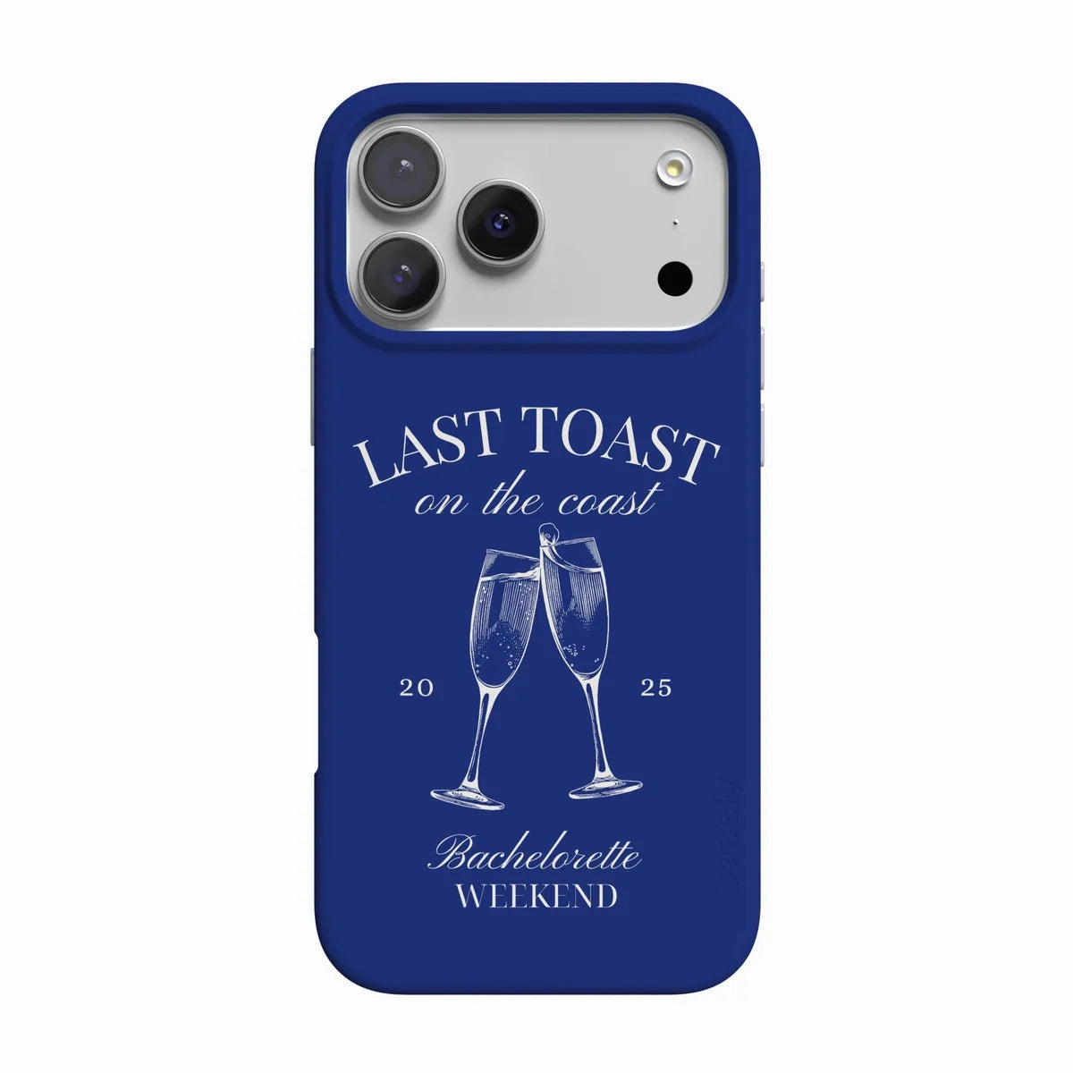 Comfort grip design Last Toast | Blue Coastal Bachelorette Case