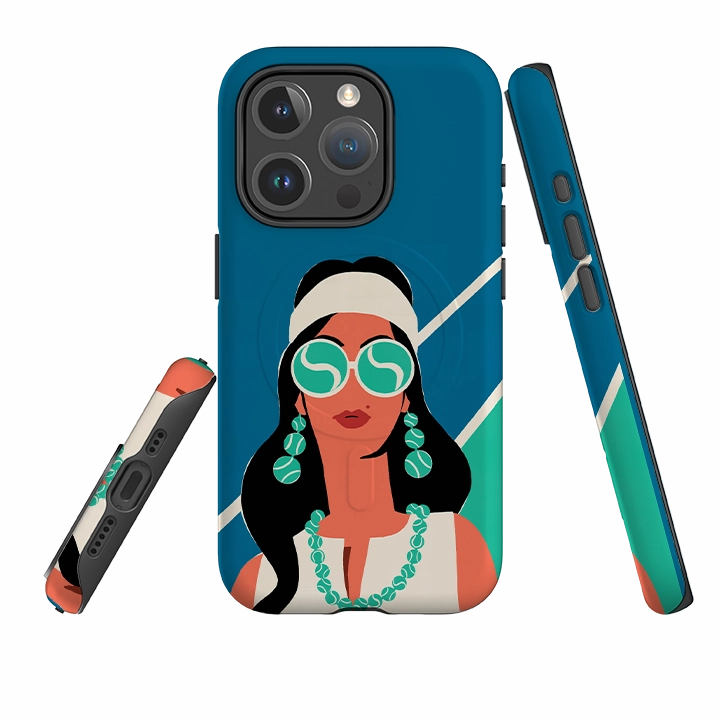 soft look iPhone MagSafe Tough Case -  Tennis Fashion By Paul Thurlby