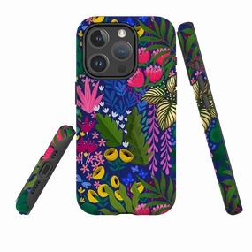 Scratch Barrier Smooth Fit iPhone MagSafe Tough Case - Jungle Fun Pattern By Bex Parkin