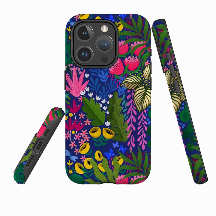 iPhone MagSafe Tough Case - Jungle Fun Pattern By Bex Parkin Shock Proof Stylish Finish