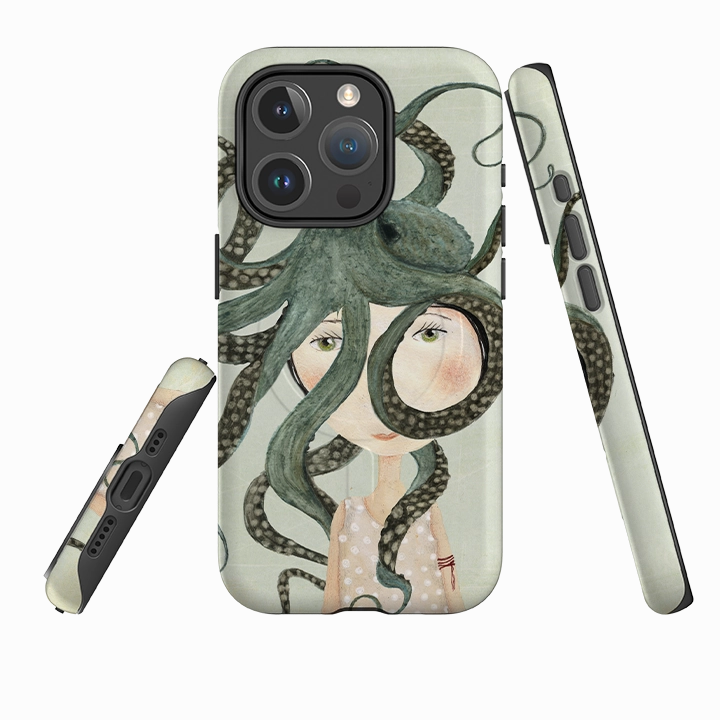 Protective Structure iPhone MagSafe Tough Case - Octopus Girl By Katherine Quinn