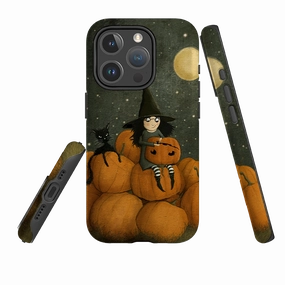 Soft Texture iPhone MagSafe Tough Case - Pumpkin Witch By Maja Lindberg