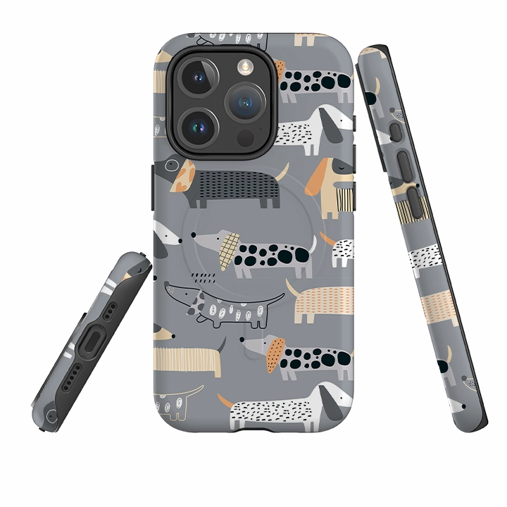 Stylish Form Compact Feel iPhone MagSafe Tough Case -  Sausage Dog III