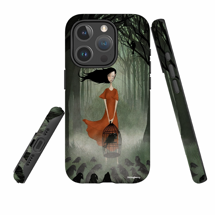 iPhone MagSafe Tough Case - The Raven Girl By Maja Lindberg Sleek Appearance
