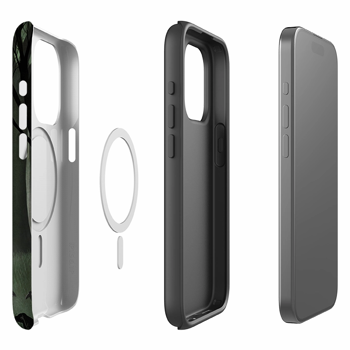 Textured Grip Compact Grip iPhone MagSafe Tough Case - The Raven Girl By Maja Lindberg