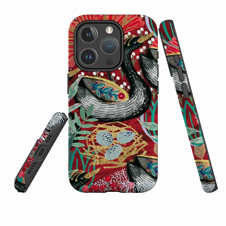 Smooth Feel iPhone MagSafe Tough Case - Eight Geese A Laying By Emma Frances Grant