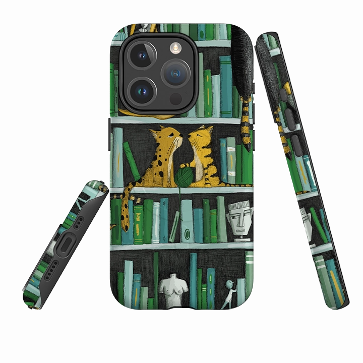 iPhone MagSafe Tough Case - Library Friends By Maja Lindberg Flexible Edge Texture Fashion Touch